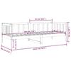 Daybed without Mattress White 90 x 190 cm Solid Pine Wood