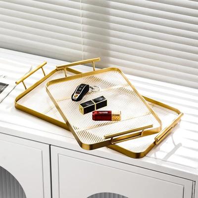 Rechteckige Ablageschale für Zuhause, Wohnzimmer, Acryl, Schlüssel-Couchtisch, Aufbewahrung, Aufbewahrung, Tasse, Wasserkocher, Tablett, Heim-Desktop, dekorative Platte