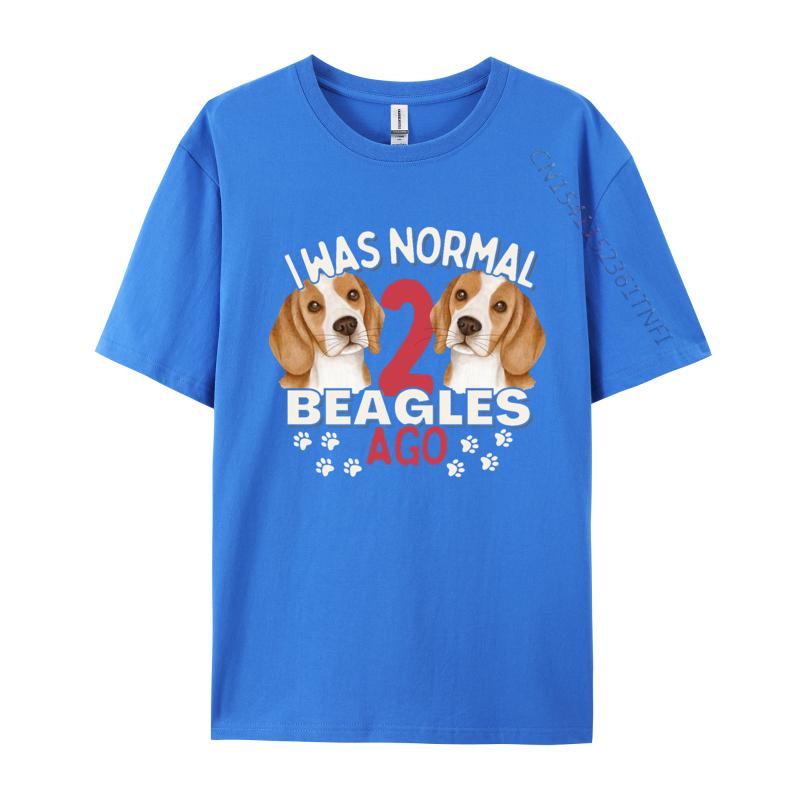 I Was Normal Two Beagles Ago Tshirt Graphic Printed Tshirt Print T Shirt For Men Funny Dog Premium Tshirt