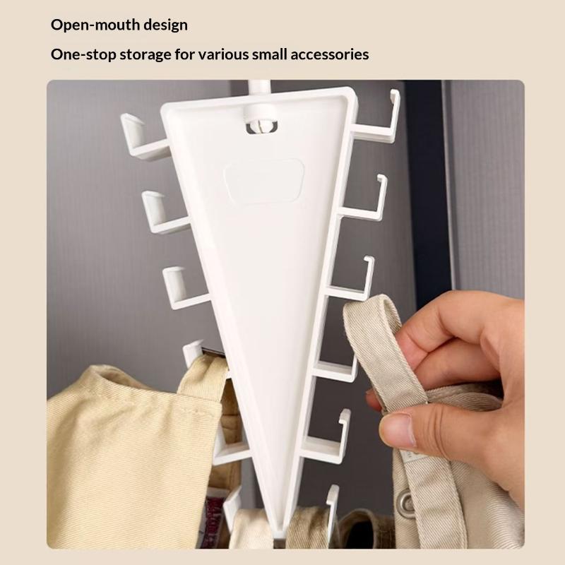 Double Sided 12 Hooks Storage Rack V Shaped Baseball Cap Holder Belt Hat Scarf Organizer Hooks Wardrobe Space Saving Rack