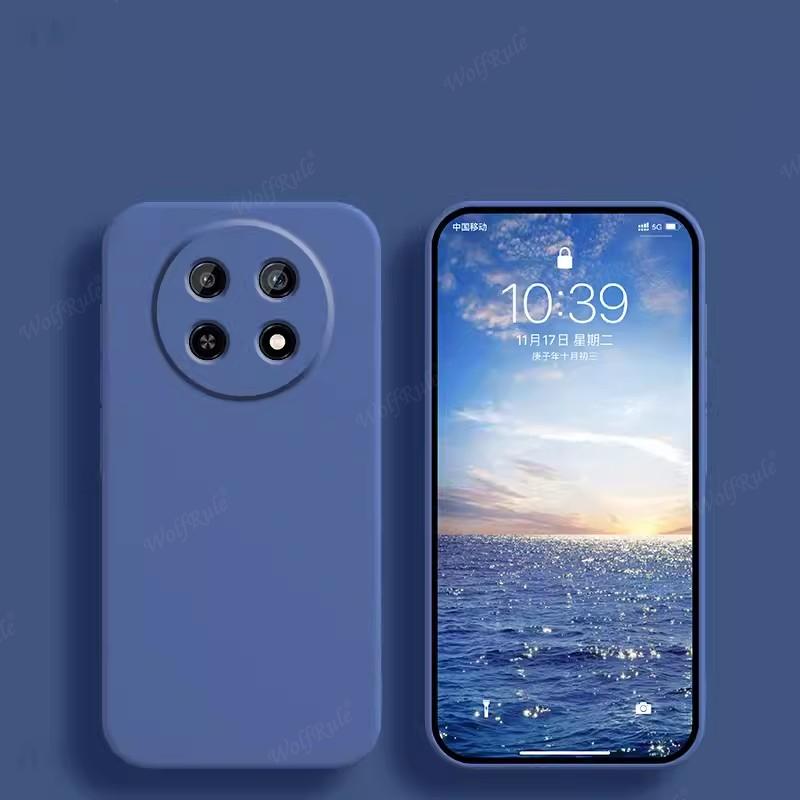 

Чехол-накладка для Huawei Nova 12i Huawei Nova 12i Capa Бампер для задней панели телефона Ударопрочный ТПУ Жидкий силикон Мягкие чехлы Huawei Nova 12i For Nova 12i синий