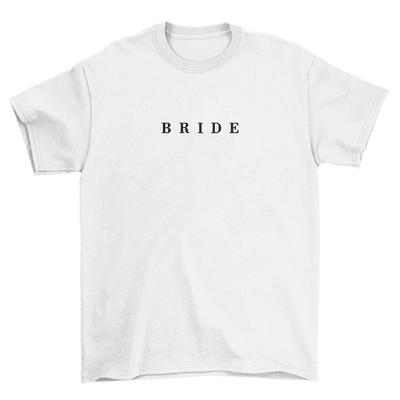 BRAUT Besticktes Baumwoll-T-Shirt Perfektes Braut-Junggesellinnenabschiedsgeschenk für die Braut
