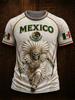 Mexico Style Aztec Graphic Football Jersey T Shirt Men Women 3D Print Sports Top Quic Short Sleeve Casual Outdoor Summer Wear