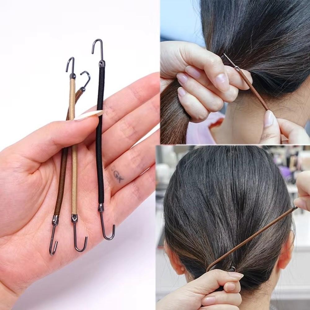 5/10Pcs High Elastic Design Hook Ponytail Clip Elastic Hook Hair Bands Ponytail Headwear