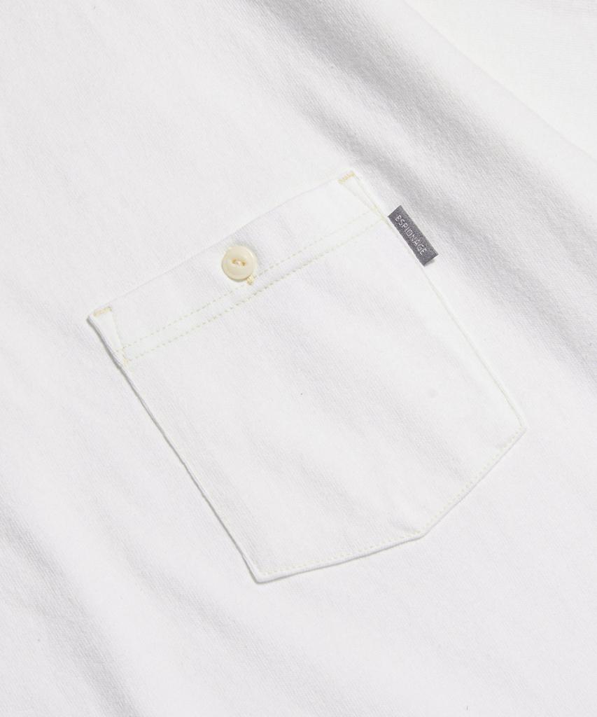 ESPIONAGE Wide Henley Pocket Tee Off White