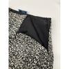 PRADA Black x White Tweet Mini Skirt skirt 38 Black WhiteUsed