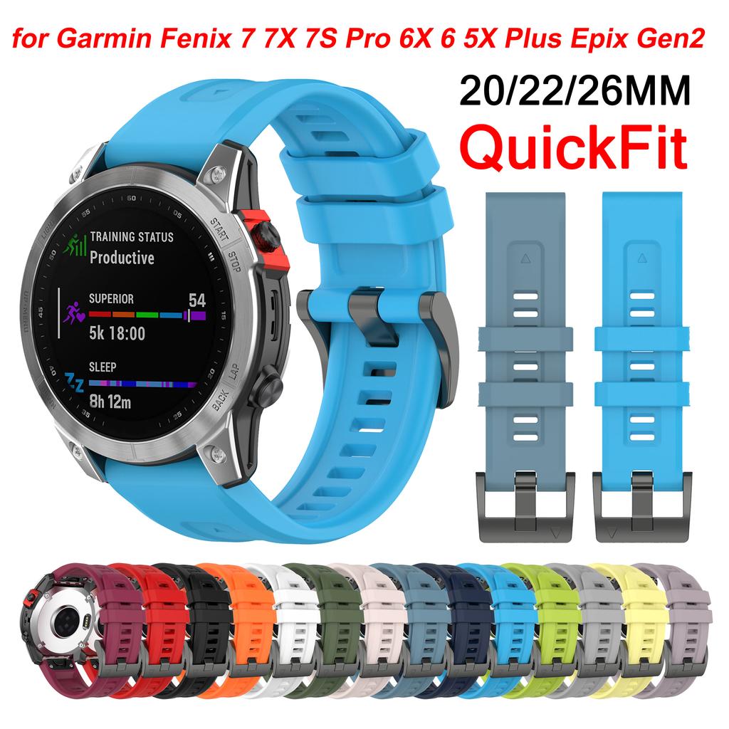 20 22 26MM Watchband Strap For Garmin Fenix 7X 7 Pro 7S 3HR D2 Silicone Watch Band Wristband For Fenix 6X 6 6s 5X 5 Epix Gen2 945 965