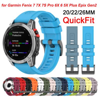 20 22 26MM Watchband Strap For Garmin Fenix 7X 7 Pro 7S 3HR D2 Silicone Watch Band Wristband For Fenix 6X 6 6s 5X 5 Epix Gen2 945 965