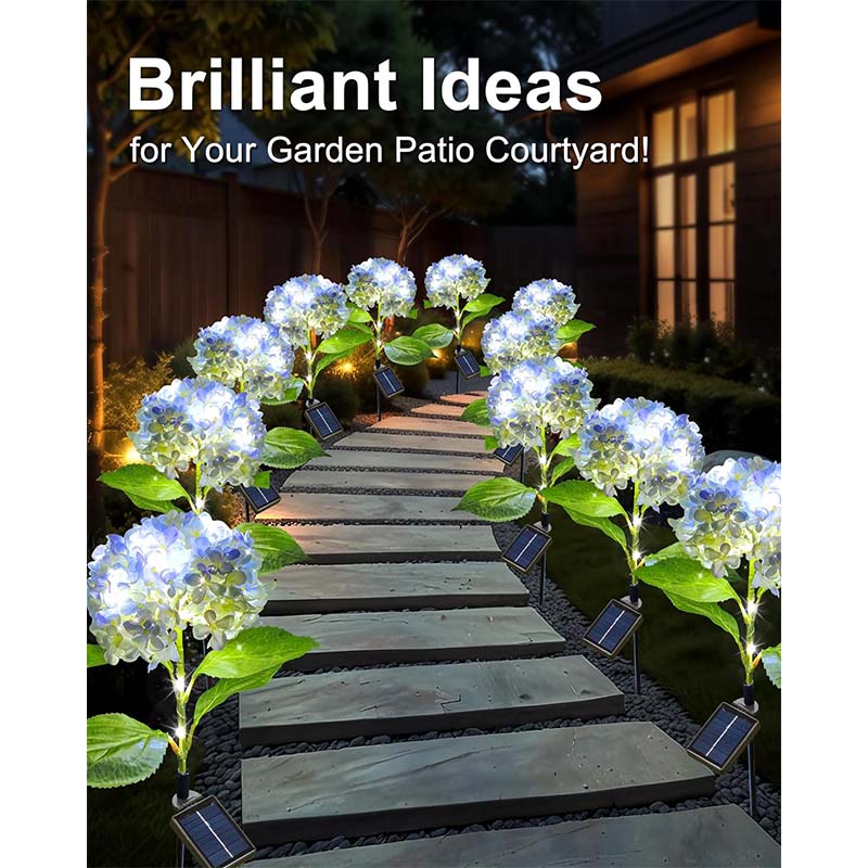 Solar Garden Lights Outdoor,Solar Flowers Lights Outdoor,8 Lighting Modes Solar Lights Outdoor Garden Decorative for Yard Lawn Pathway Decoration