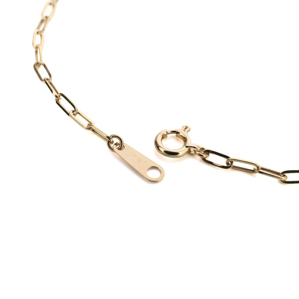 18K Gold Necklace with 50cm and Hollow Azuki Jewelry H-Clip Chain, Length, 1.9mm Width, Men's Women's Accessory, Chain,