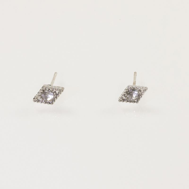 Серьги Геометрические Ромбы Серебряная Игла Студенческие Корейская Версия Простые Темпераментные Модные Серьги Серьги Женские серебряный