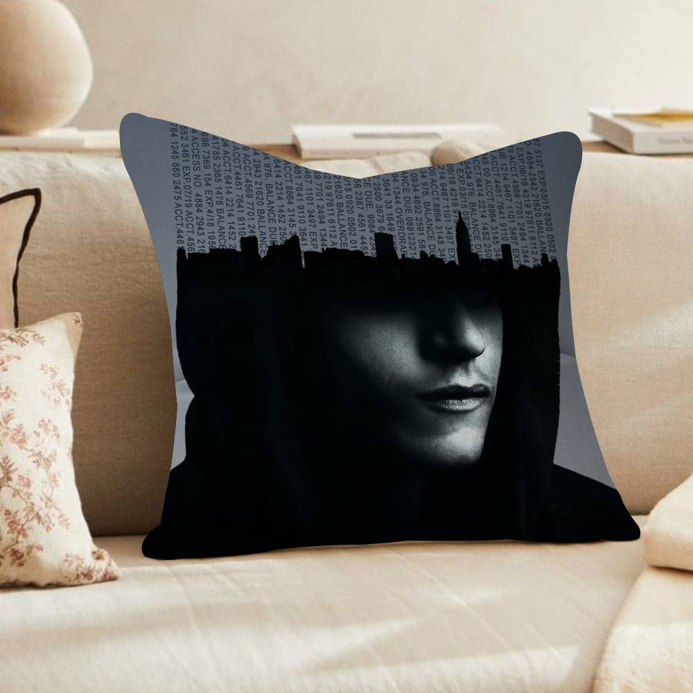 Horror tv series movie Mr RRobot Pillow Gift Home Office Decoration Bedroom Sofa Car Cushion Cover case x