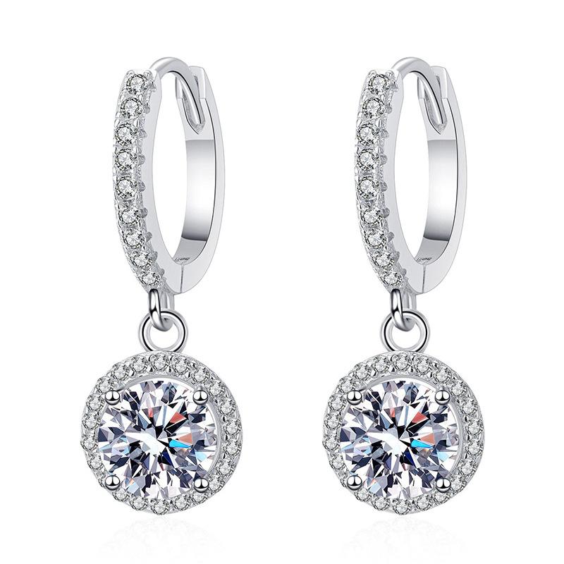 Moda liga de cobre zircão jóias brincos para presentes de festa de casamento feminino