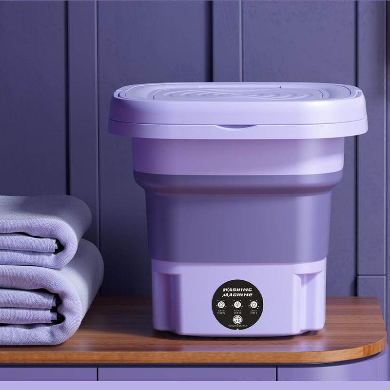 

Washing Machine, Small Mini Portable Travel Essential for Underwear, Suitable for Use in Hong Kong, the United States, Japan, and Taiwan, for Export Purple [220V Domestic Use]
