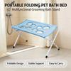 Portable Folding Pet Bath Bed, Breathable Mesh Multifunctional Grooming Shower Bracket Pet Restraint for Cat Dog Pet Accessory