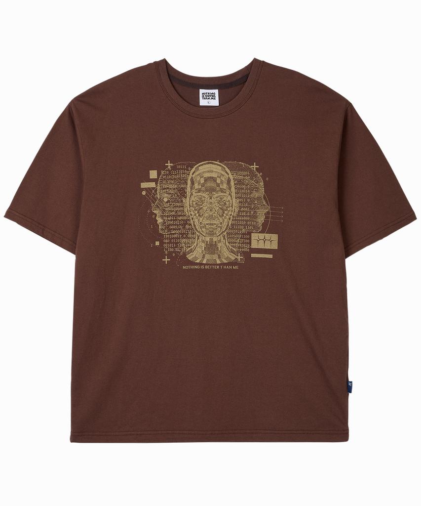 Nasttingijeubeleoldaenmi Digital Human Tee_Brown