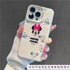 Apple 17promax Mobile Phone Case 15plus Is Suitable for 14 Couples Mickey Minnie 13 Colored Silver IMD Protective Case 12P.