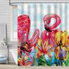 Bathroom Waterproof Curtain Digital Printing Tree Branches Bird Shower Curtain Free Punching Toilet Partition Curtain Shower Cloth