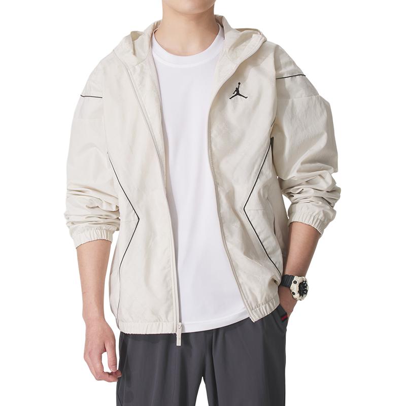 Jordan Brooklyn Sports Lifestyle Series Mikina s kapucí Prodyšná Módní Všestranná Bunda Pánská Bunda HV0555104