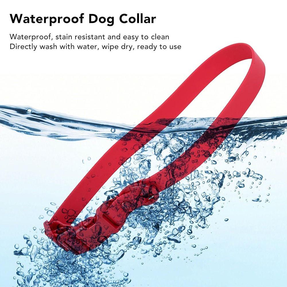 Elastic Webbing PVC Pet Collars Combo Waterproof Soft Dog Leashes Dog Collar Leash Set  Walking