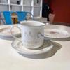 Swan Ceramic Coffee Cup & Saucer Set Korean Style Afternoon Tea Tableware Mug Dessert Plate Kitchen Mug Ceramic Cup Spoon-Free