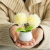 Cute Simulated Flower Potted Plant Crochet Flower Ornament