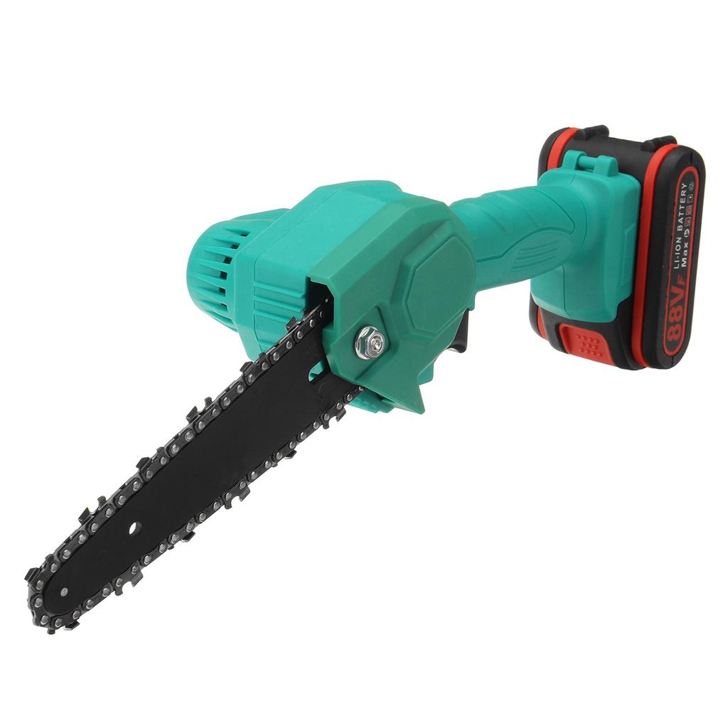 88V 6 Inches Mini Electric Chain Saw Pruning ChainSaw With 2Pcs Lithium Battery Woodworking Pruning One-handed Garden Tool 3000W