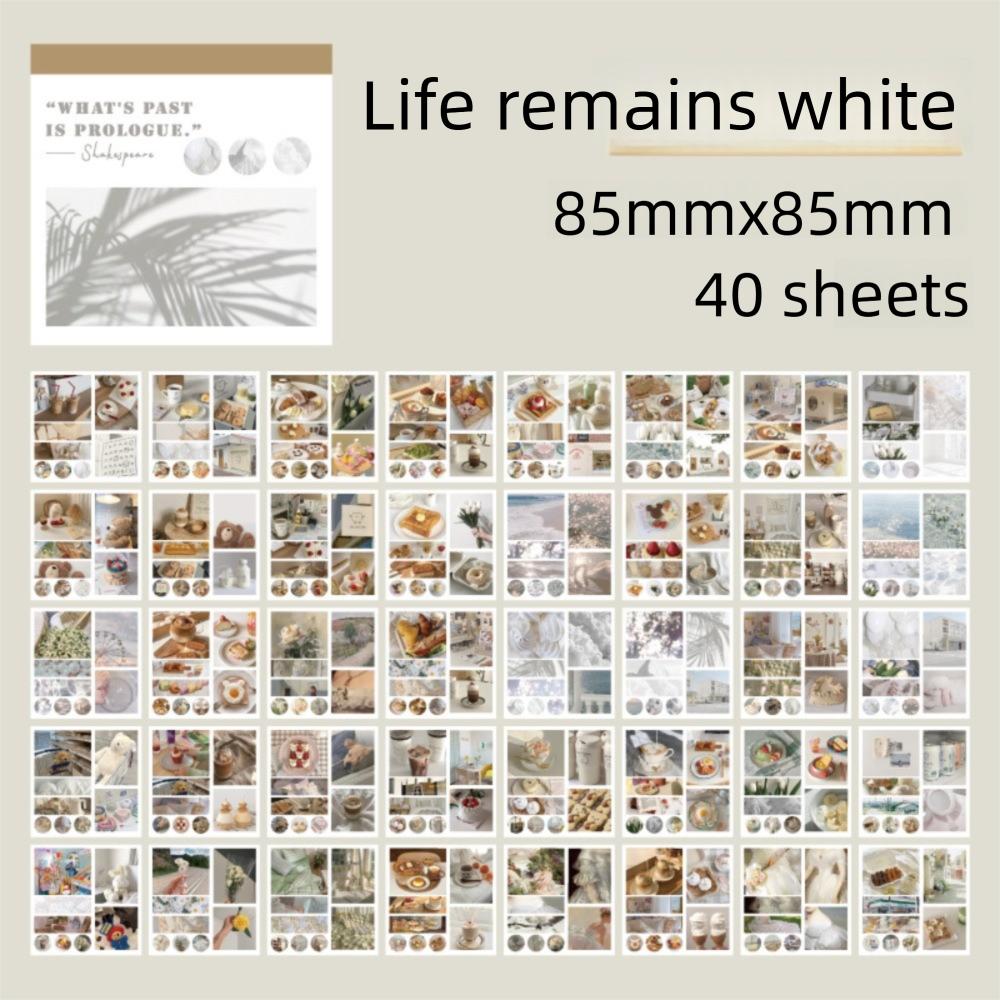 40 Stück DIY Scrapbooking Ästhetische Deko Sticker INS Journal Zubehör Neues Washi Papier Tagebuch Album