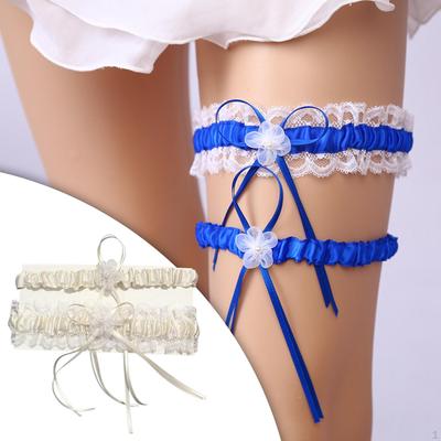 Stretch Lace Wedding Garters with Ribbons Thicken Garter Set for Parties Cosplay Keepsake Women