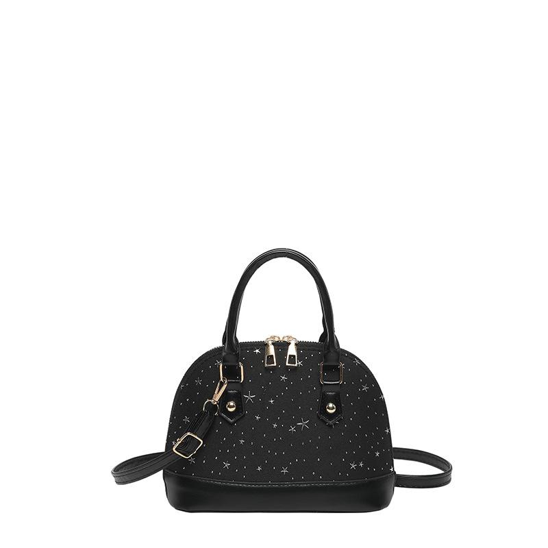

New sequined mini shell bag fashion small bag women s fashion portable messenger shoulder bag bag чёрный