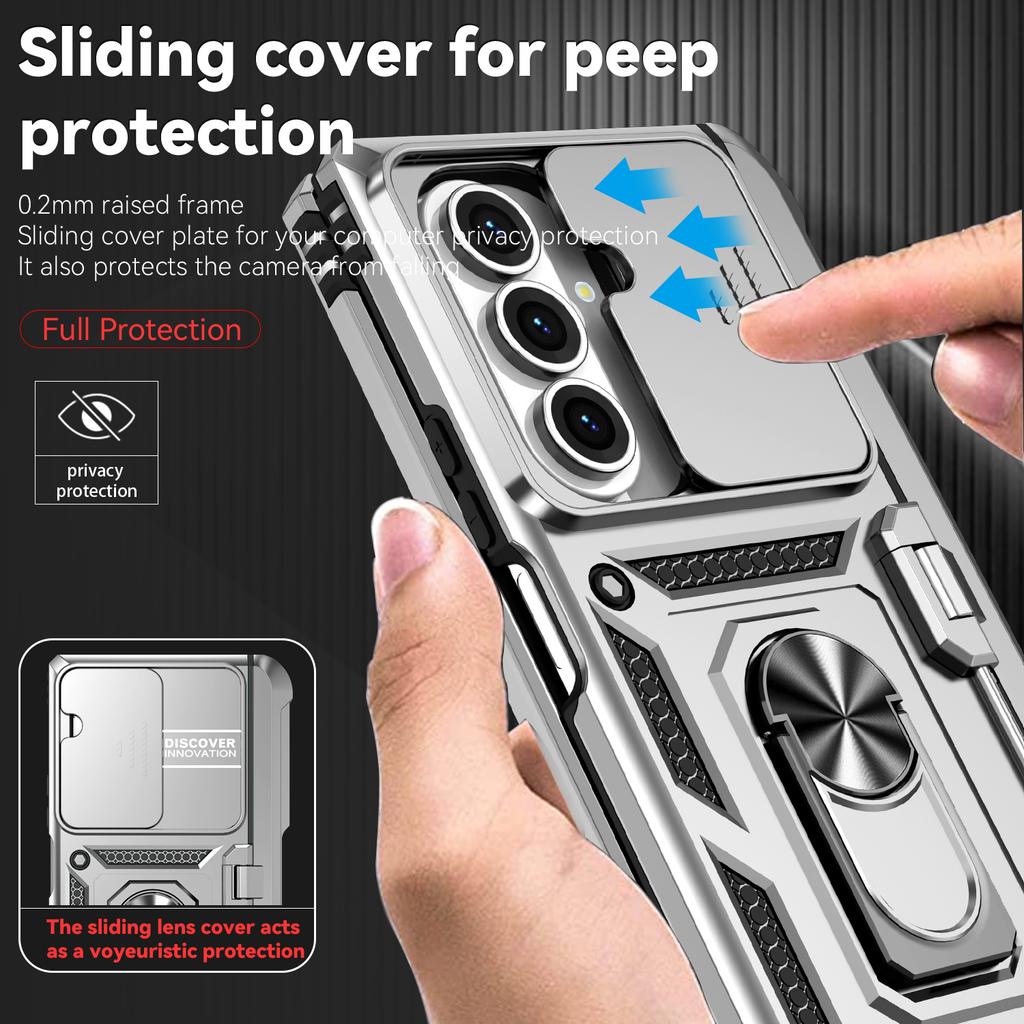 For Samsung Z Fold 7 Fold7 Case Car Magnetic Ring Stand Slide Camera Armor Shockproof Cover For Samsung Galaxy Z Fold 7 Funda
