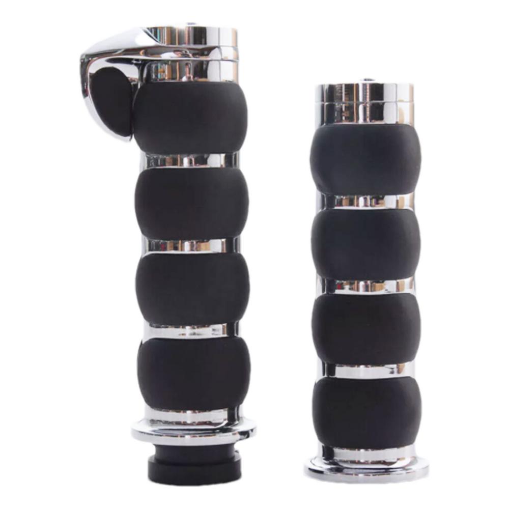 1 Zoll Motorradgriffe 2X 1 Zoll Motorradlenkerabdeckungen Rutschfeste ATV-Lenkergriffe Spike Motorrad Gasgriff Für