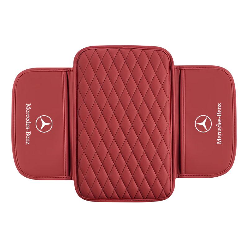 Leather Car Armrest Mat Tissue Boxes Height Pad Armrest Box For Mercedes Benz AMG W204 W203 W212 W211 W124 W210 GLC GLE E CLA GLA W205 W211 W213