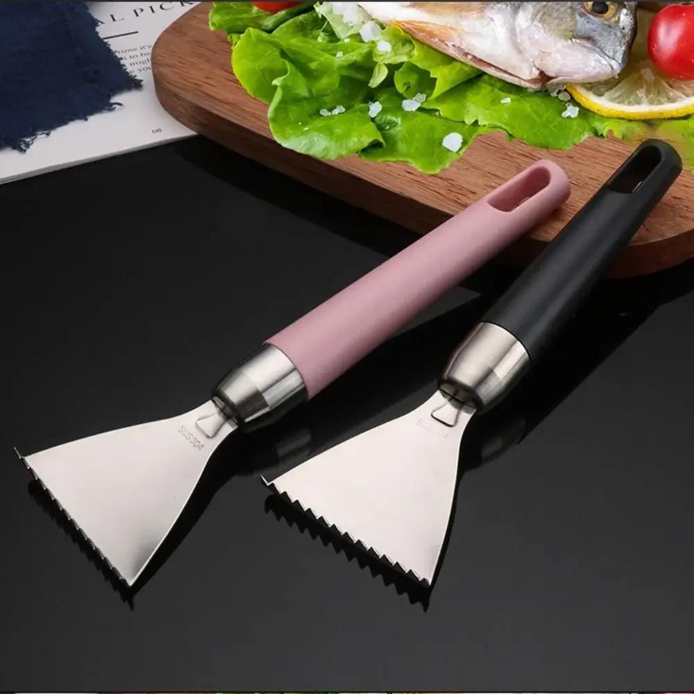 Stainless Steel Fish Scale Remover Smooth Handle Easy Maneuverability Fish Scale Scraper Seafood Tools Kitchen Tools