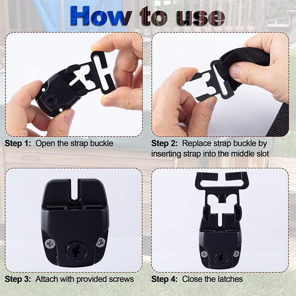 4Pcs,Sets ABS Hot Tub Cover Clips Easy Installation Enhanced Security Spa Hot Tub Cover Buckle Kit