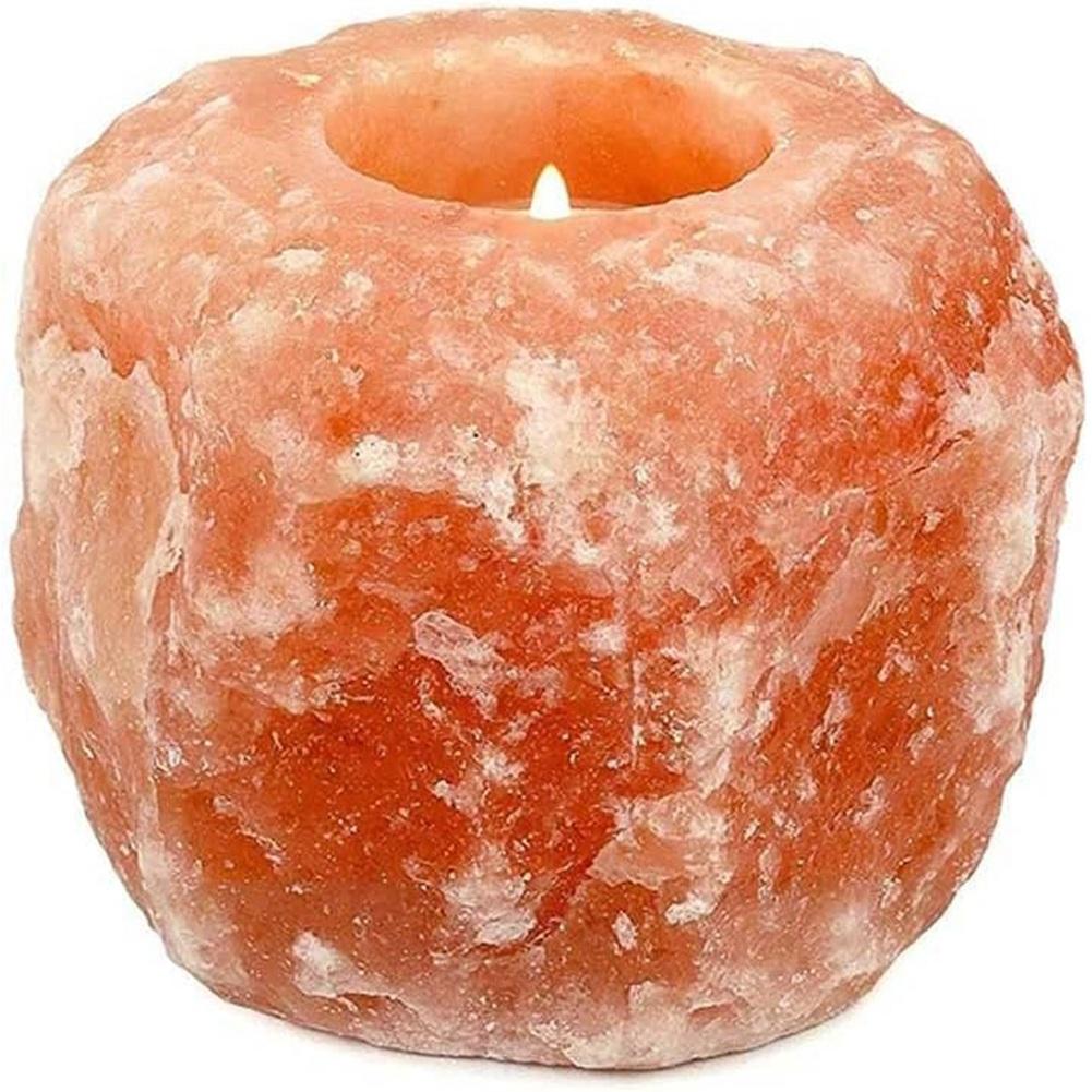 M-Modern-Natural Salt Crystal Stone Candle Holder Stand Crystals Candle Cave Wedding Valentine's Day Gift Easy To Use