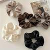 Elastice Elegante din Satin pentru Păr pentru Femei - Moi, Imită Mătasea, Design Minimalist, Perfecte pentru Petreceri și Sărbători, Culoare Uni, Elastice de Păr