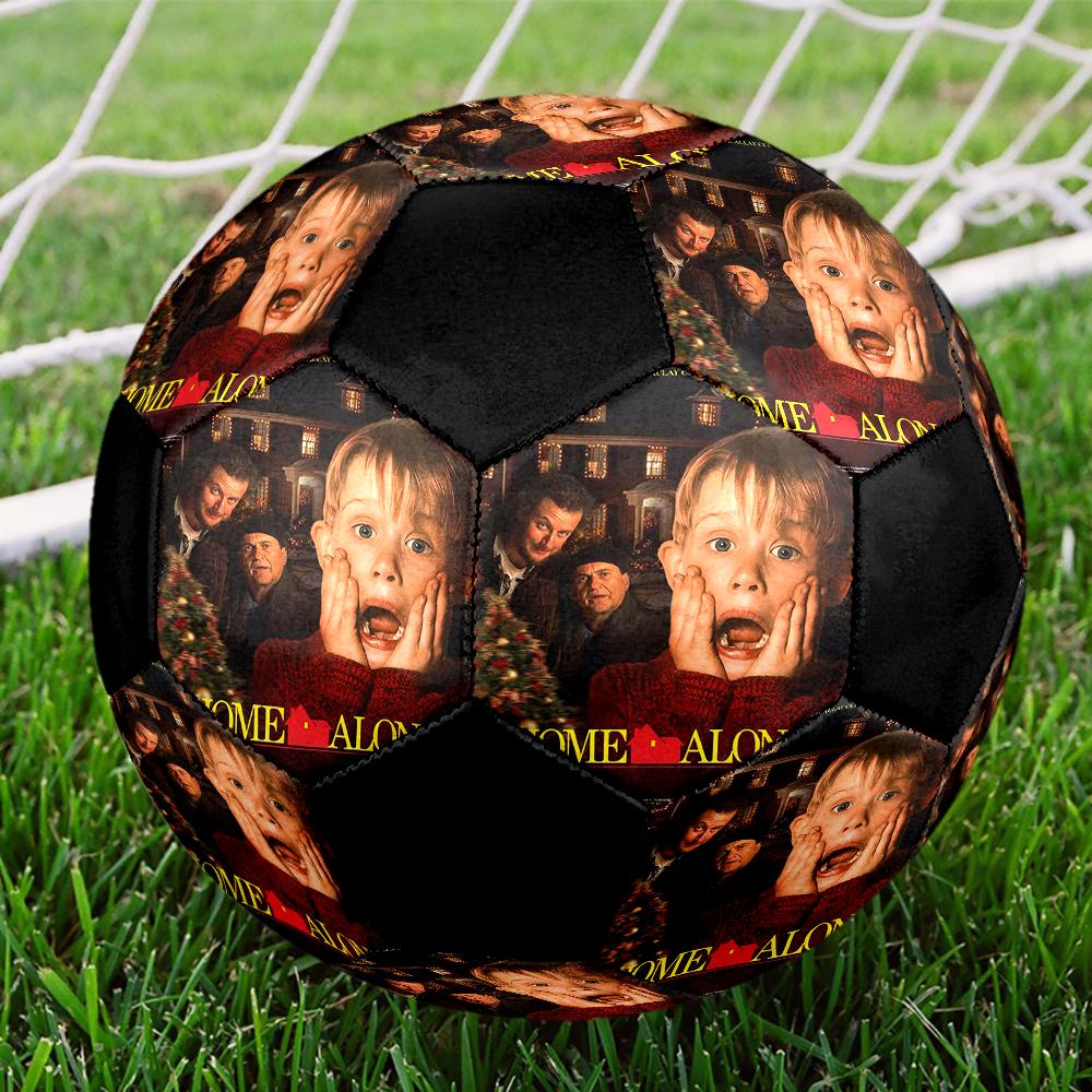 Home Alone Theme Size 5 Soccer Ball, Suitable for Both Indoor and Outdoor Matches, a Gift Suitable for Everyone.