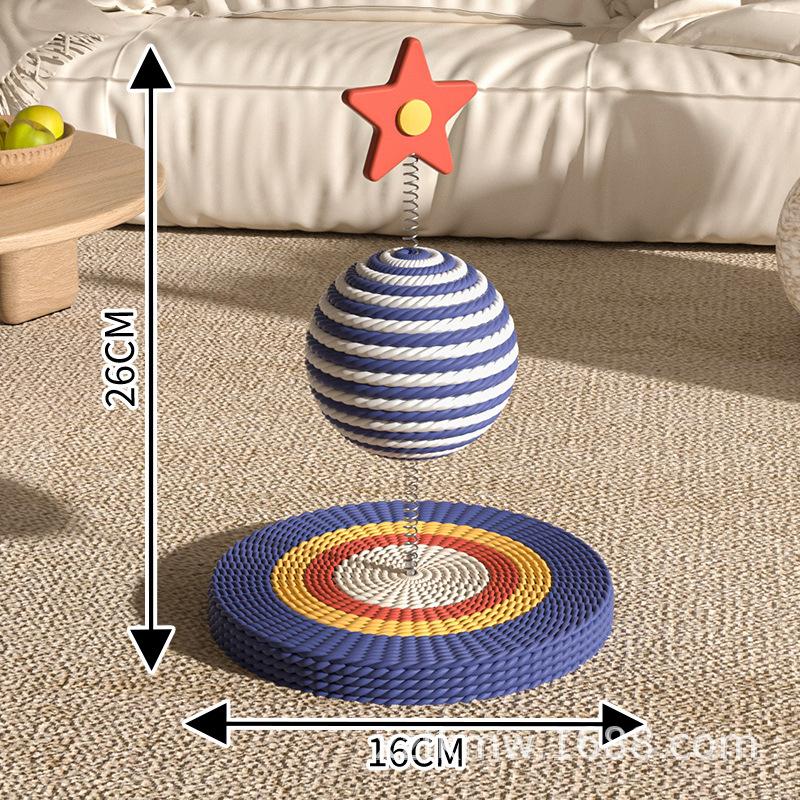 

Starry Sisal Pot Wear-resistant Non-flaky Cat Bed Cat Scratching Board with Cat Toy Ball Starry sky series