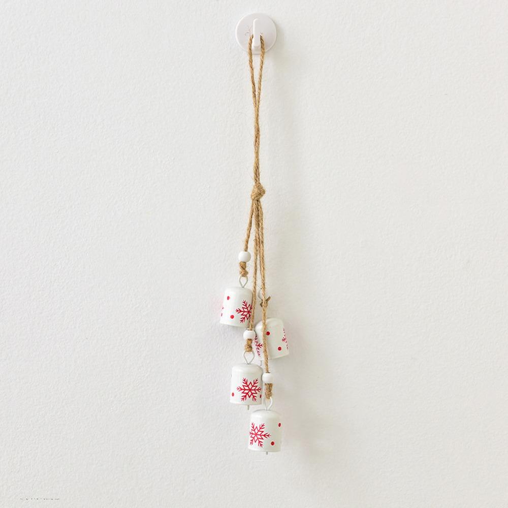 Snowflake Christmas Tree Bells String Vintage Creative Bells Pendant  Christmas Decoration