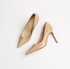 2025 Summer Sexy Light Mouth Pointed Head Thin Heel Red Sole High Heels Women's Professional Commuting Patent Leather Breathable Solid Color Sin