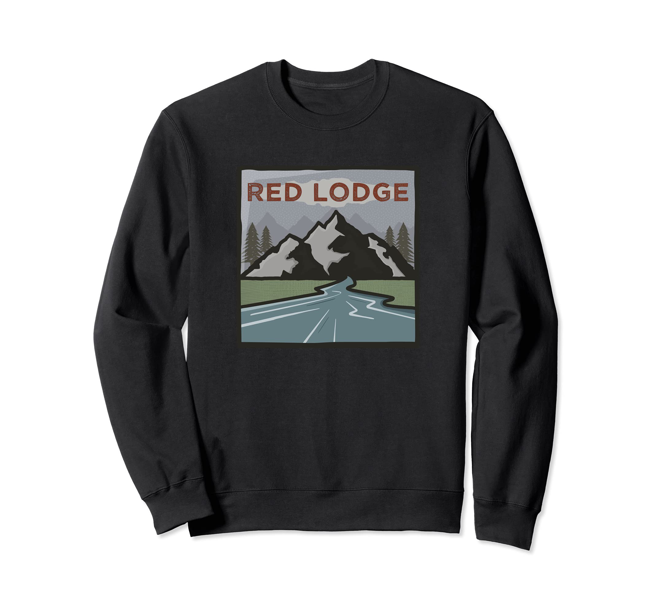 

Vintage Red Lodge Montana Illustration Retro Red Lodge Sweatshirt