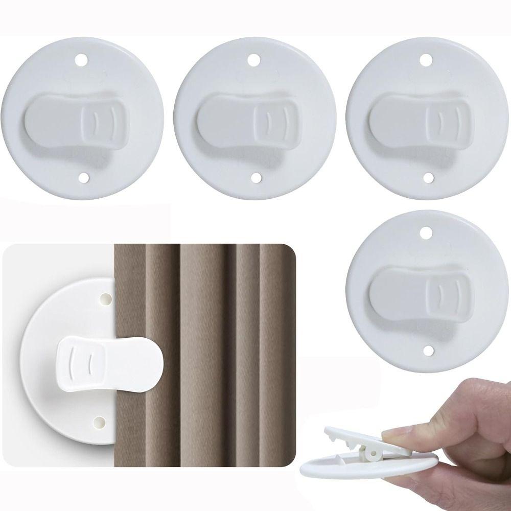 White Shower Curtain Clips Waterproof Curtain Fasteners Reusable Curtain Clips Home Shower