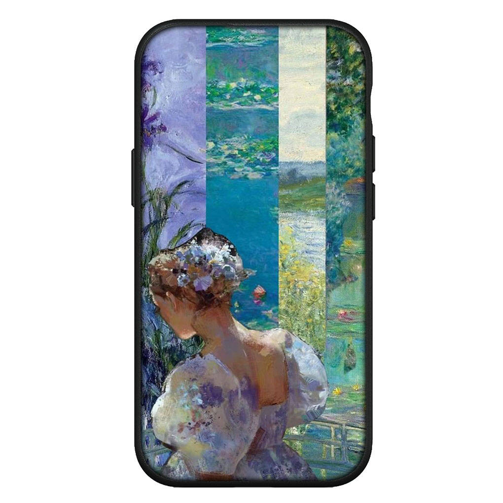 Cover for iPhone 17 16 15 Xiaomi Poco Redmi Note 14 13 12 11 Pro Max Samsung Galaxy S25 S24 OPPO Huawei Claude Monet Waterlily Cat Pattern Phone Case