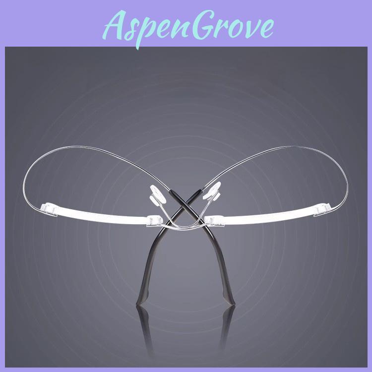 Unisex Frameless Elderly Antiblue Light Reading Glasses With Metal Frame For Daily Use