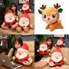 Soft Santa Claus Deer Plush Pillow Toy For Kids Xmas Gift