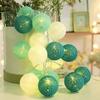 Guirlande lumineuse - AIMOONSA - Guirlande boule de coton - 3 m - 20 LED - Alimentée par 3 piles AA