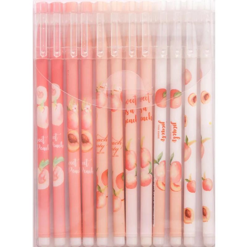 0.5mm Signature Gel Pen Kawaii Colorful Hyun Series Quick-drying Simple 12 Boxed Learning Office Water-based Writing Supplies