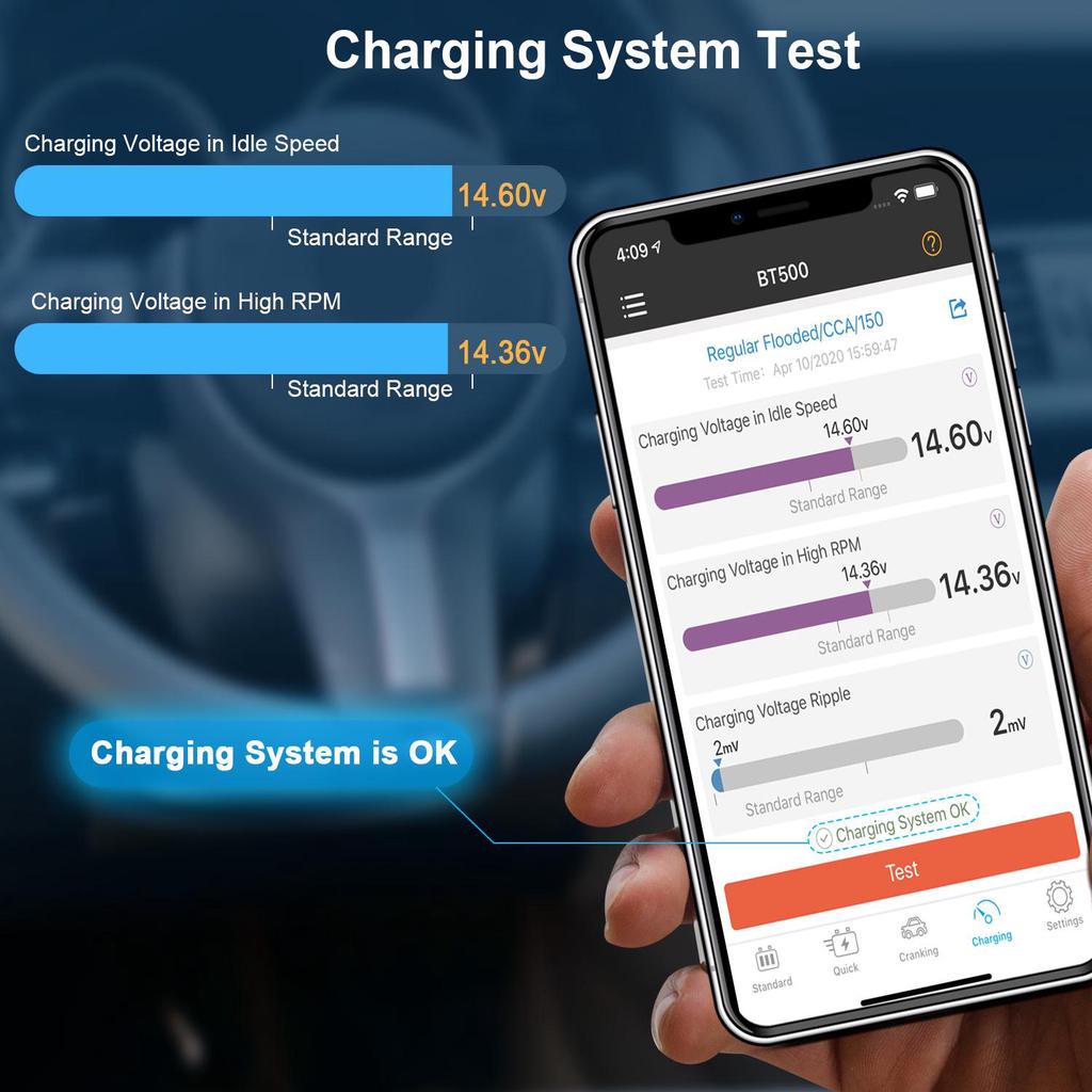 12V Auto Car Battery Tester For Android 4.3 iPhone 4S later Check charging test 12V Auto Car Battery Tester For Android 4.3 iPhone 4S later Check charging test