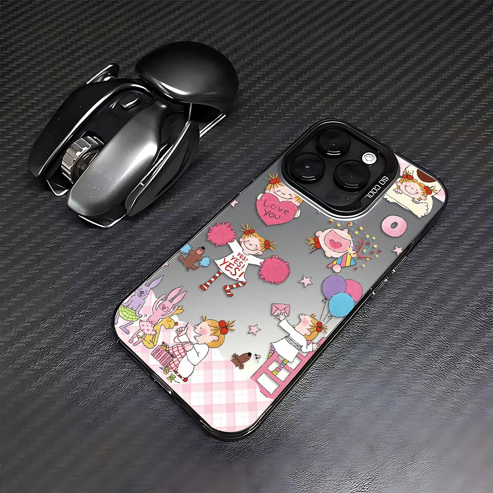 Cute cartoon braided girl Phone Case for Samsung Galaxy S26 S25 S24 S23 S22 S21 S20 Note20 FE Ultra Edge Plus 4G Anti Fall Matte